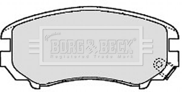 BORG & BECK stabdžių trinkelių rinkinys, diskinis stabdys BBP1884